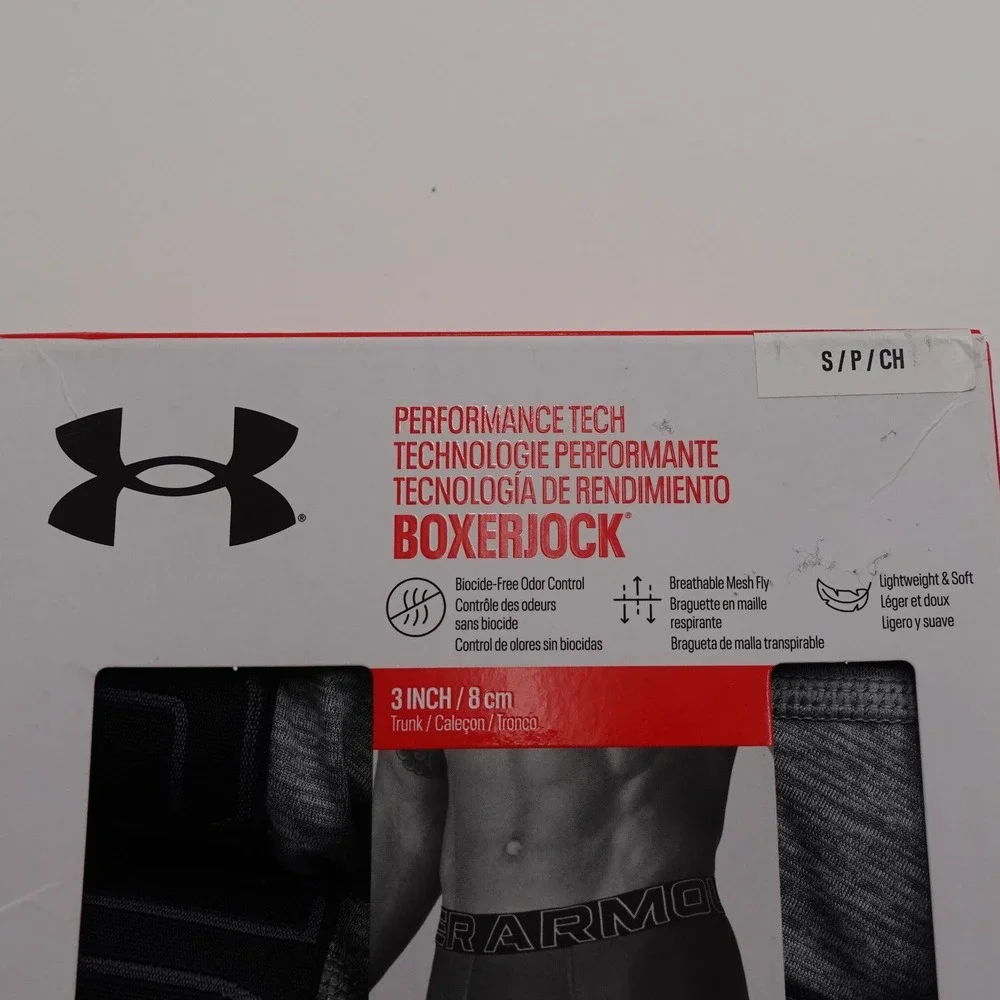 Under Armour Boxerjock Trunk Men's Small Multicolor 3-Pack 3in Performance Tech